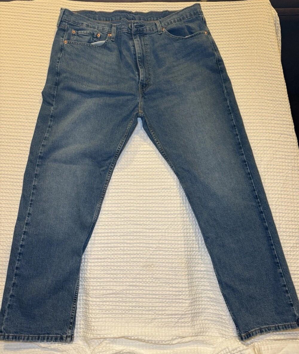 Levi's 505 Men's Regular Fit Jeans 40x30 Blue Straight Leg, Medium Wash Denim